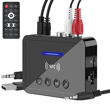 JoohcUngir Bluetooth 50 Transmitter Receiver Adapter Audio 3 in 1 Bluetooth Audio Adapter 35mm AUX RCA Optical USB HiFi Stereo Music FCC Pass 2A4ROM6