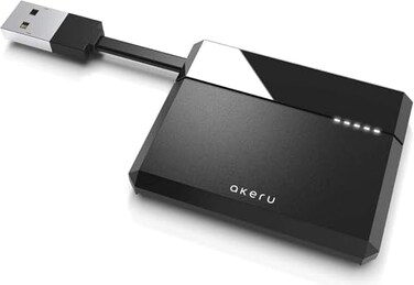 AKERU Portable CAC Card Reader DOD Military Smart Card Reader Universal Compatibility for MacWindows with LED Indicator Compact PIV ID Chip Card Reader Cable Management EAO10