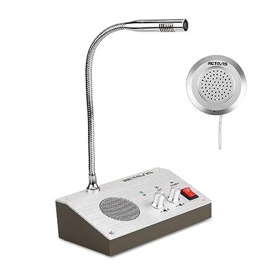Retevis RT9908 Window SpeakerWindow Intercom DualWay VoiceWindow Speaker Intercom System for BusinessRestaurantBankTicket Window