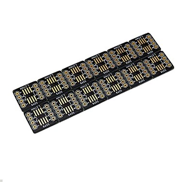 Treedix 12pcs SSOP 8pin 065MMSOP 8pin 127MM to DIP Adapter PCB Proto Board SMD to DIP Adapter SMD Converter Breakout Board