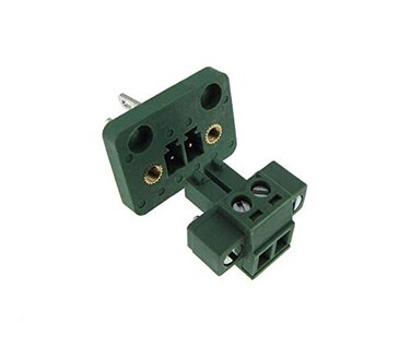 MDFLY 2Pin 381mm Screw Terminal Block Plug Shrouded Flange Panel Mount Pack of 2