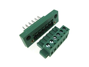 MDFLY HQ 6Pin 508mm Screw Terminal Block Plug Shrouded Flange Panel Mount