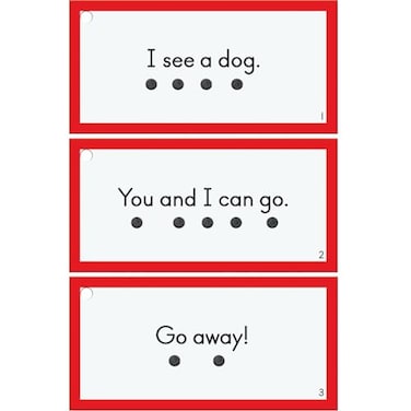 Really Good Stuff EZRead Dolch PrePrimer Tap Track Sight Word Sentences Ages 57 Kindergarten and Up Phonics Activity Reading Game Flash Cards Learning