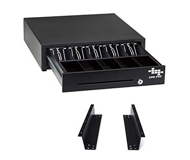 EOM-POS EOMPOS Cash Register Money Drawer Mounting Brackets for Under Counter Installation Built in Cable to Connect to Printer Compatible with Square Receipt Printer RequiredPrinter Driven