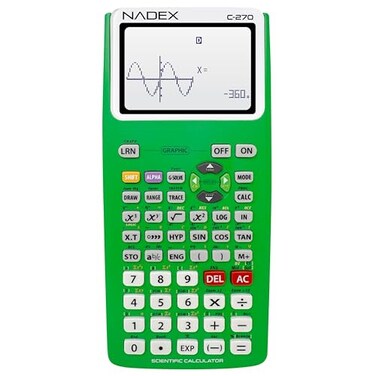 Nadex Scientific Calculator with Graph Functions for College and High School Students Engineering Advanced Mathematics Calculus Algebra Geometery Trigonometry Statistics Physics Chemistry Green