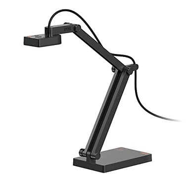 IPEVO V4K PRO Ultra HD USB Document Camera with AIEnhanced Mic for Classroom visualization Online Teaching Work from Home Streaming with Noise Cancellation for Clear Voice Black