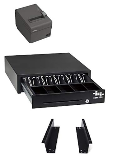 EOM-POS EOMPOS Hardware Bundle for Square Cash Drawer Mounting Brackets Thermal Receipt Printer Compatible with Square Stand and Square Register