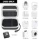 Grapsa Case Compatible with Phomemo M02 T02 M02S M02 pro Q30S M02X Inkless Sticker Photo Printer Mini Portable Printer Storage Carrying Holder for Label Maker Thermal Paper USB Cable Box OnlyBlack