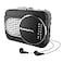 Studebaker Walkabout II Personal Stereo Cassette Player with AMFM Radio and Builtin Speaker BlackSilver