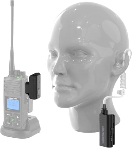 سامكوم Samcom Wireless Headset With Clear Acoustic Tube Earpiece 3.5 MM 10 HOURS