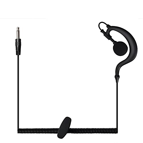 uayesok Uayesok G Shape Police Receive Listen Only Earpiece Soft Ear Hook Surveillance Headset 35 MM