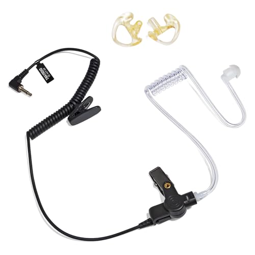 توايرديو Twayrdio 1 Pin Listen Only Surveillance Covert Acoustic Air Tube Earpiece Police 3.5 MM