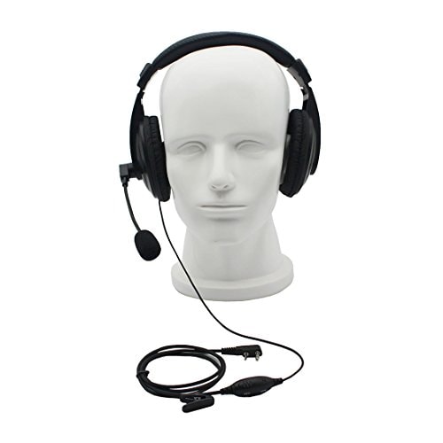 جود كيو باي Goodqbuy Professional Noise Cancelling Radio Overhead Headsets Headphones With Vox Ptt Bo 2 PIN