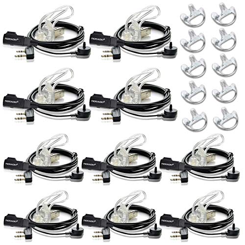 tidradio Tidradio Walkie Talkie Earpiece With Mic 2 Pin Acoustic Tube Headset 2 PIN