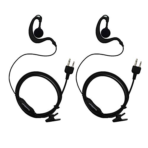 جود كيو باي Goodqbuy 2pcs G Shape Clipear Walkie Talkie Headset Earpiece With Mic 2 PIN