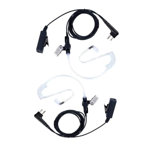 keyblu Keyblu 2 Wire Surveillance Acoustic Tube Walkie Talkie Earpiece Headset 3.5 MM
