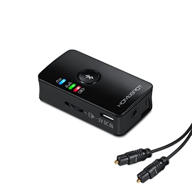 HomeSpot Bluetooth 53 Audio Transmitter for TV aptX Low Latency Dual Stream OpticalRCA35mm Audio Adapter