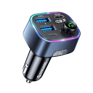 SYNCWIRE Syncwire Bluetooth 54 FM Transmitter Car Adapter 48WPD 36W 12W Light Switch HiFi Deep Bass Fast Charging Wireless Radio Music Adapter LED Display HandsFree Calling Support USB Drive