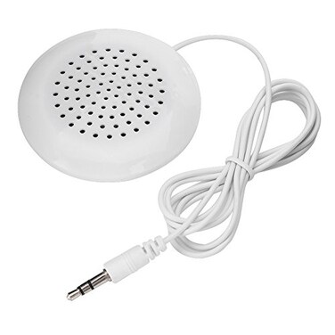 Zerone Pillow Speaker 35mm Under Pillow Speaker for MP3 Phone Portable CD White
