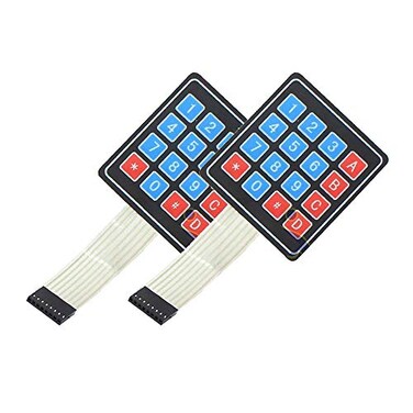 DEVMO 2PCS 4 x 4 Matrix Array 16 Key Membrane Switch Keypad Keyboard Compatible with ArduinoAVRPIC