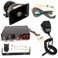 FEXON 9 Tones Police Siren 200W Wired Handheld Microphone Loudspeaker Emergency Electronic PA System Amplifier Black Plastic Square Speaker DC12V