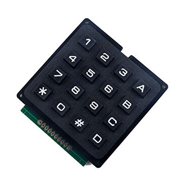 DIYmalls 4x4 Matrix Membrane Keypad 16 Key Keyboard Module Array Switch for Arduino ESP32
