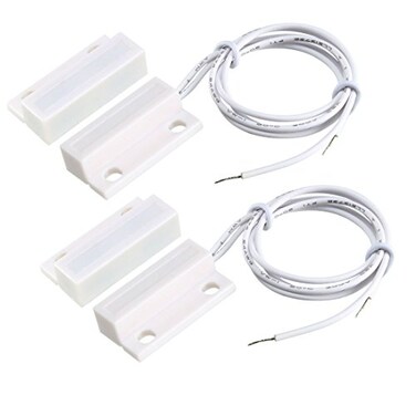 uxcell MC38 Surface Mount Wired NC Door Sensor Alarm Magnetic Reed Switch White 2pcs