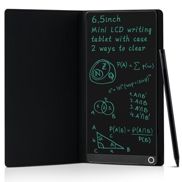 STTSWT LCD Writing Tablet for Adults 65 Inch with Leather Case Full Screen Reusable Digital Notepad Portable Use for Office Study Teaching