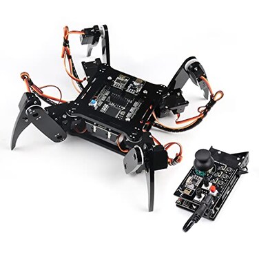 FREENOVE Freenove Quadruped Robot Kit with Remote Compatible with Arduino IDE Walking Crawling Twisting App Remote Control Servo STEM Project