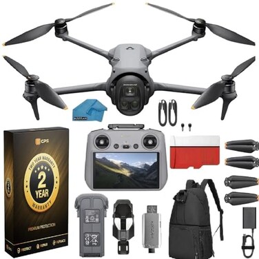 DJI Mavic 4 Pro Drone 6K60 HDR 100MP 51Min Max Flight Time 186Mile Range ActiveTrack 360 Omnidirectional Avoidance 128GB Memory Backpack Landing Pad Grey