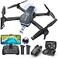 Hiturbo Drone with 1080P Camera for Beginners and Adults Foldable Remote Control Quadcopter with Voice Control Gestures Selfie Altitude Hold One Key Start 3D Flips 2 Batteries Toy for Beginners