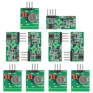 ATNSINC 5Pcs 433MHz RF Wireless Transmitter and Receiver Module Kit for ARMMCU