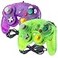 Reiso Gamecube Controller 2 Pack NGC Classic Wired Controller for Wii Game cube Console Clear Purple and Green