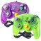 Reiso Gamecube Controller 2 Pack NGC Classic Wired Controller for Wii Game cube Console Clear Purple and Green