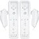 TechKen 2 Pack Wii Remote with Wii Motion Plus Inside Shock Wii Nunchuk Controller Compatible Nintendo Wii Wii U