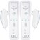 TechKen 2 Pack Wii Remote with Wii Motion Plus Inside Shock Wii Nunchuk Controller Compatible Nintendo Wii Wii U