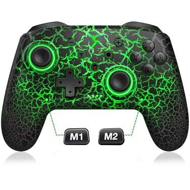 ELISWEEN Wireless Switch Controller for Nintendo Switch 12LiteOLEDSwitch Controllers Compatible with Android IOS Windows PC Switch Pro Controller Features LEDMotionVibrationTurboWake Up