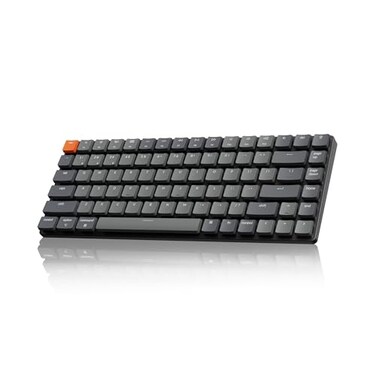 Keychron K3 Version 2 84 Keys UltraSlim Wireless BluetoothUSB Wired Mechanical Keyboard with White LED Backlit LowProfile Mechanical Red Switch Compatible with Mac Windows