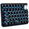 Koolertron One Handed Mechanical Gaming Keyboard with 24 Macro Keys 45Key Fully Programmable Mini Keypad Mini USB Macro Keyboard with Rotating Knob Blue Backlit for Windows PC Gamers