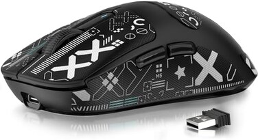 MANBASNAKE Attack Shark X3 Wireless Gaming Mouse 49g Lightweight Triple Mode Ergonomic Computer Mouse PAW3395 26K DPI Sensor 200h Battery Life Griptape Programmable Buttons for PCLaptopMacWin