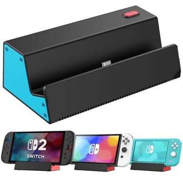 HEIYING Switch Charger Dock for Nintendo Switch 2 OLEDLiteCharging Dock Station with Standard USBC Port for Easy Console Charging