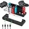 MLIFEMFUL Switch Controller Charger Dock Compatible with Nintendo Switch Switch OLED Model Joycons Switch Joycon Charging Dock Charges up to 6pcs Joycon with Game Card Storage Joycon Charger Stand