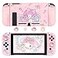 DLseego Cute Rabbit Switch Protective Case Dockable Soft Silicone Shell Shockproof Scratch Resistant Cover Joy Con Skin with 4PCS Lovely Thumb Grips Caps