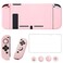 OLDZHU Pink Dockable Protective Case Cover Compatible with Nintendo Switch JoyCon Controllerswith Glass Screen Protector and 4 Thumb GripsShockAbsorption and AntiScratch Pink
