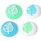 Tscope Cute Thumb Grip Caps for Nintendo SwitchLiteOLED Controller Kawaii Leaf Joystick Analog Soft Silicone Button Stick Covers for NS Joy Cons BlueGreen Leaf