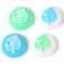 Tscope Cute Thumb Grip Caps for Nintendo SwitchLiteOLED Controller Kawaii Leaf Joystick Analog Soft Silicone Button Stick Covers for NS Joy Cons BlueGreen Leaf