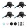 JAOYSTII Joycon Joystick Replacement 4 Pack Replacement Joystick Analog Thumb Stick for Switch Joycon Controller Switch Lite LeftRight Analog Joystick with Thumbstick Caps Screws 4pcs Black