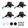 JAOYSTII Joycon Joystick Replacement 4 Pack Replacement Joystick Analog Thumb Stick for Switch Joycon Controller Switch Lite LeftRight Analog Joystick with Thumbstick Caps Screws 4pcs Black