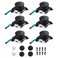 JAOYSTII Joycon Joystick Replacement 6 Pack Replacement Joystick Analog Thumb Stick for Switch Joycon Controller Switch Lite LeftRight Analog Joystick with Thumbstick Caps Screws 6pcs Black