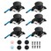 JAOYSTII Joycon Joystick Replacement 6 Pack Replacement Joystick Analog Thumb Stick for Switch Joycon Controller Switch Lite LeftRight Analog Joystick with Thumbstick Caps Screws 6pcs Black